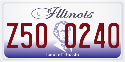 IL license plate Z500240