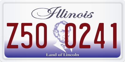 IL license plate Z500241