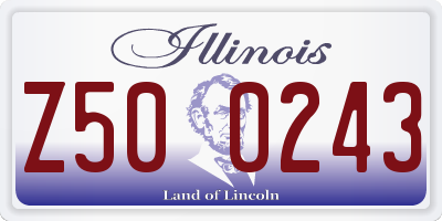 IL license plate Z500243