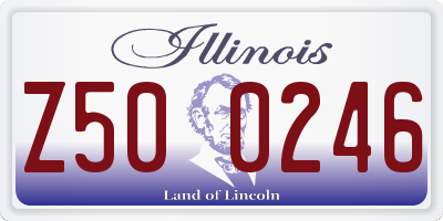IL license plate Z500246