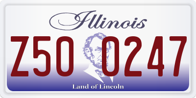 IL license plate Z500247
