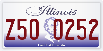 IL license plate Z500252