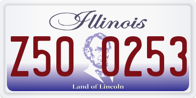 IL license plate Z500253