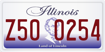 IL license plate Z500254