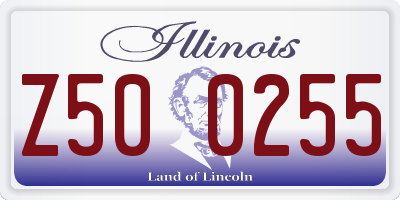 IL license plate Z500255