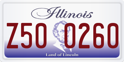 IL license plate Z500260