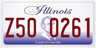 IL license plate Z500261