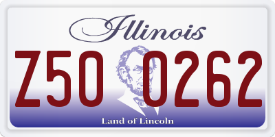 IL license plate Z500262
