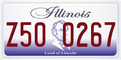 IL license plate Z500267