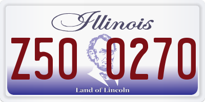 IL license plate Z500270