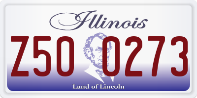 IL license plate Z500273