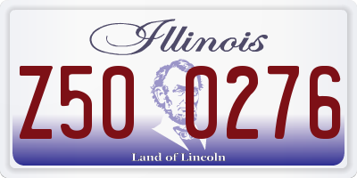 IL license plate Z500276