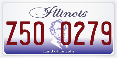 IL license plate Z500279