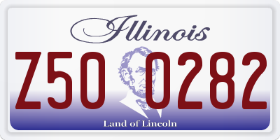 IL license plate Z500282