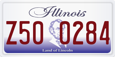 IL license plate Z500284