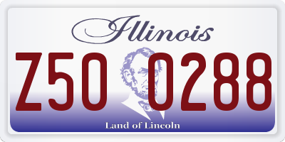 IL license plate Z500288