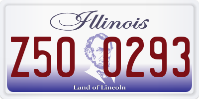 IL license plate Z500293