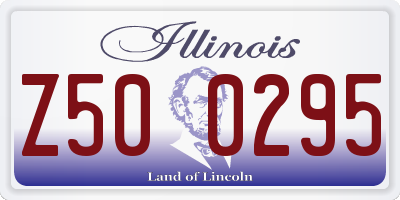 IL license plate Z500295