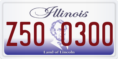 IL license plate Z500300