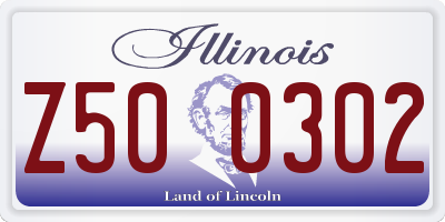 IL license plate Z500302