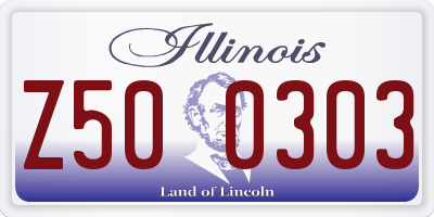IL license plate Z500303