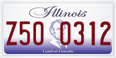IL license plate Z500312