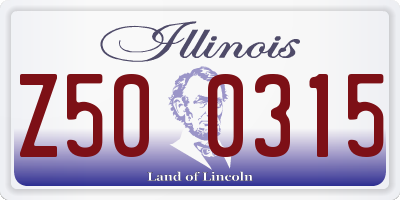 IL license plate Z500315