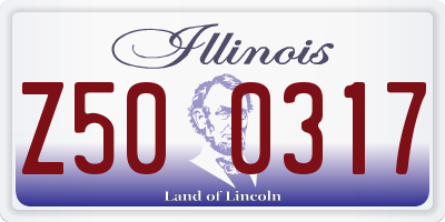 IL license plate Z500317
