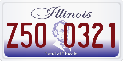 IL license plate Z500321