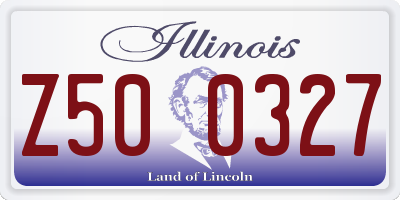 IL license plate Z500327