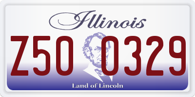 IL license plate Z500329