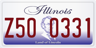 IL license plate Z500331