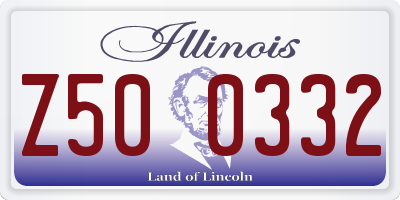 IL license plate Z500332