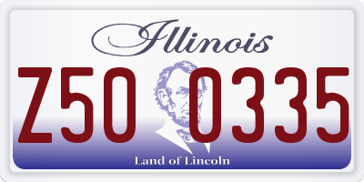 IL license plate Z500335