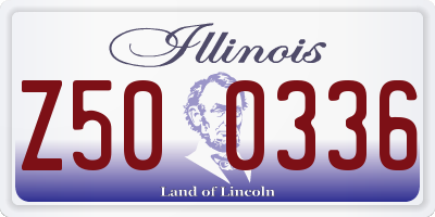 IL license plate Z500336