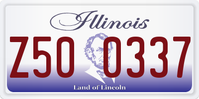 IL license plate Z500337