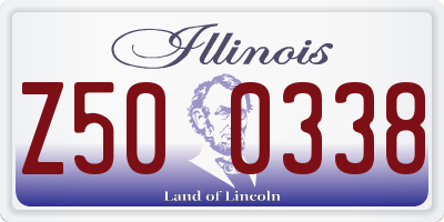IL license plate Z500338