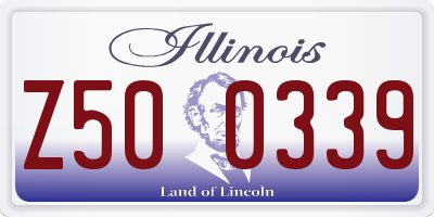 IL license plate Z500339