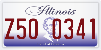 IL license plate Z500341