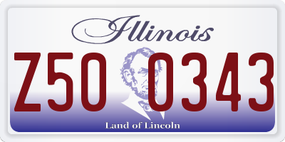 IL license plate Z500343