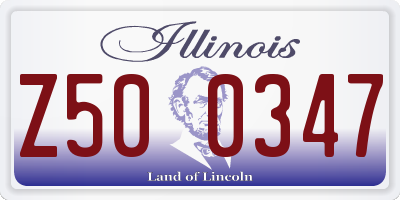 IL license plate Z500347