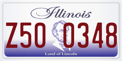 IL license plate Z500348
