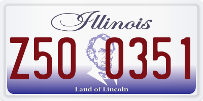 IL license plate Z500351