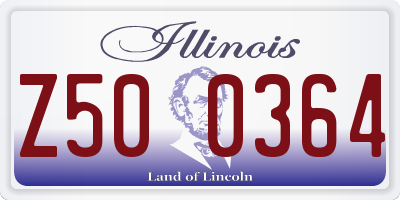 IL license plate Z500364