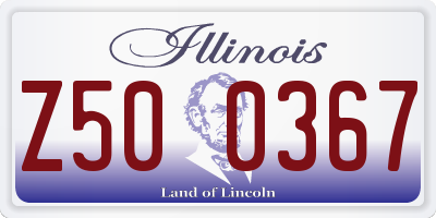 IL license plate Z500367