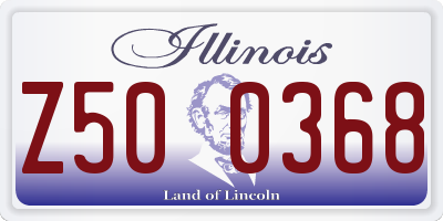 IL license plate Z500368