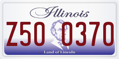 IL license plate Z500370