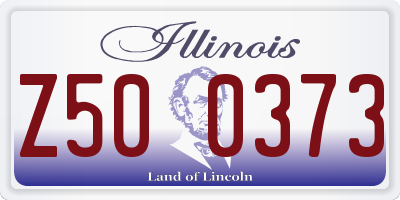 IL license plate Z500373