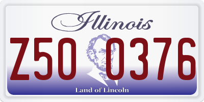 IL license plate Z500376