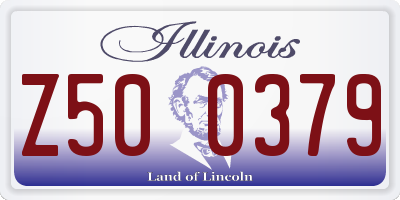IL license plate Z500379